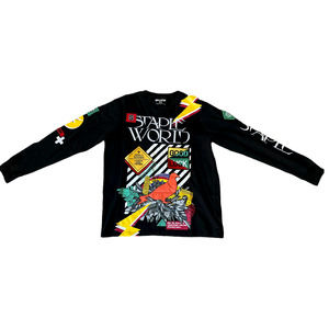 World Renown Pigeon Brand Long Tee T-Shirt Positive Social Contagion Bird Size M